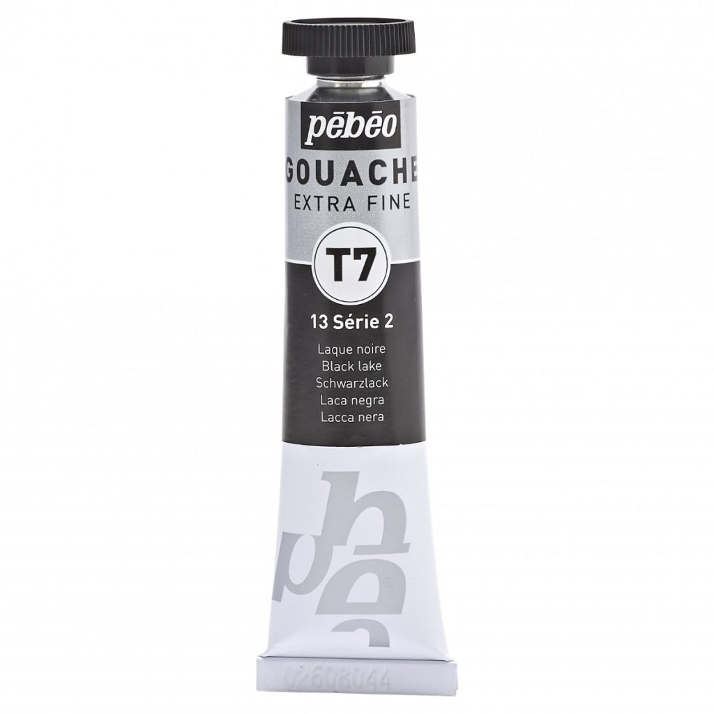 Pébéo GOUACHE T7 EXTRA FINE 20 ML LAQUE NOIRE Vue de face