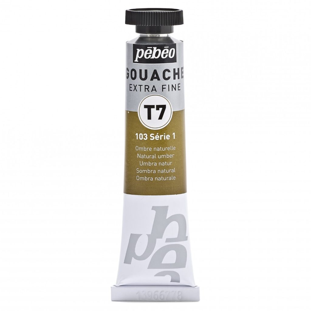 Pébéo GOUACHE T7 EXTRA FINE 20 ML OMBRE NATURELLE Vue de face