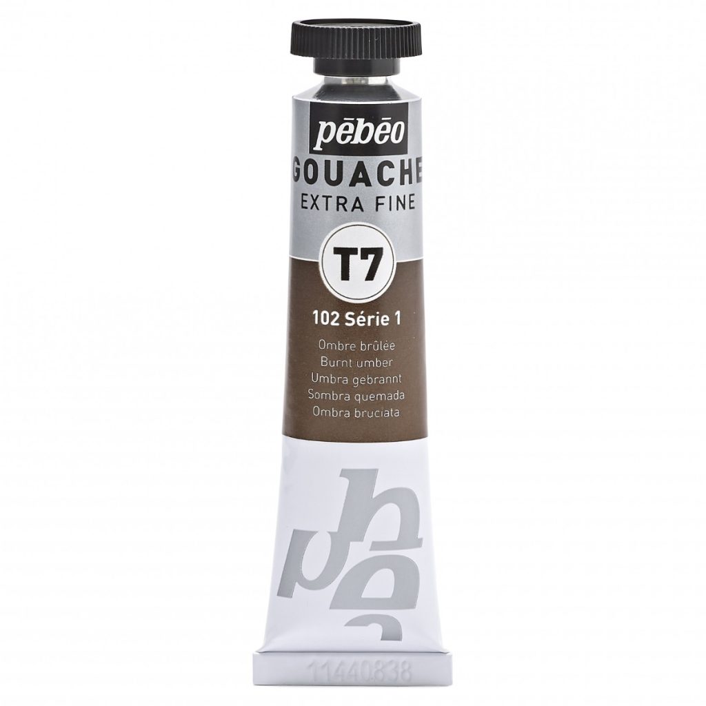 Pébéo GOUACHE T7 EXTRA FINE 20 ML OMBRE BRULEE Vue de face