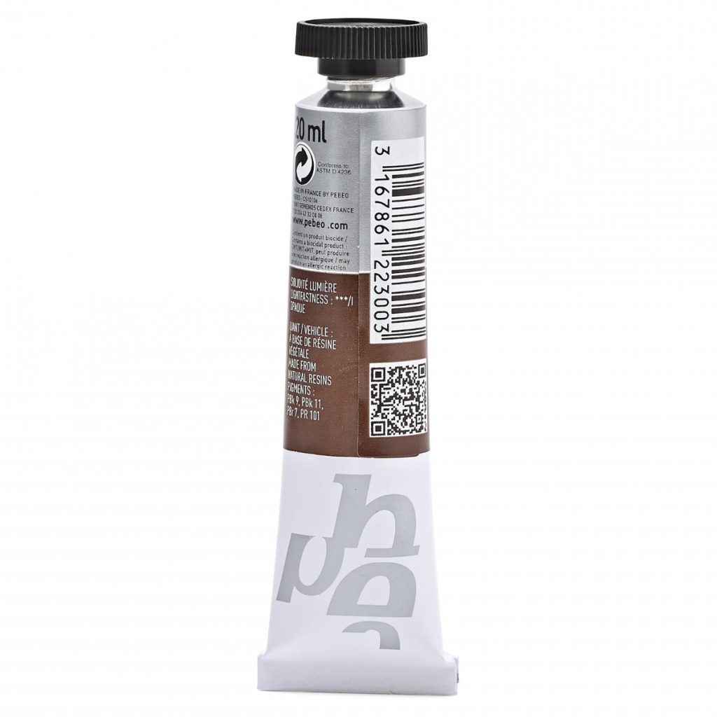 Pébéo GOUACHE T7 EXTRA FINE 20 ML BRUN VELOURS Vue de dos