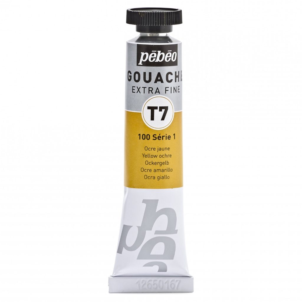 Pébéo GOUACHE T7 EXTRA FINE 20 ML OCRE JAUNE Vue de face