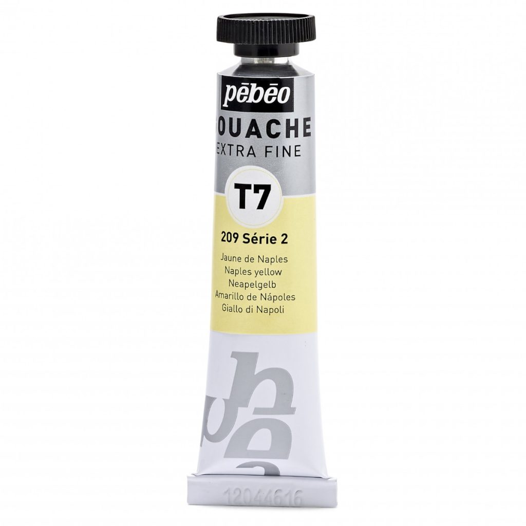 Pébéo GOUACHE T7 EXTRA FINE 20 ML JAUNE DE NAPLES Vue de face