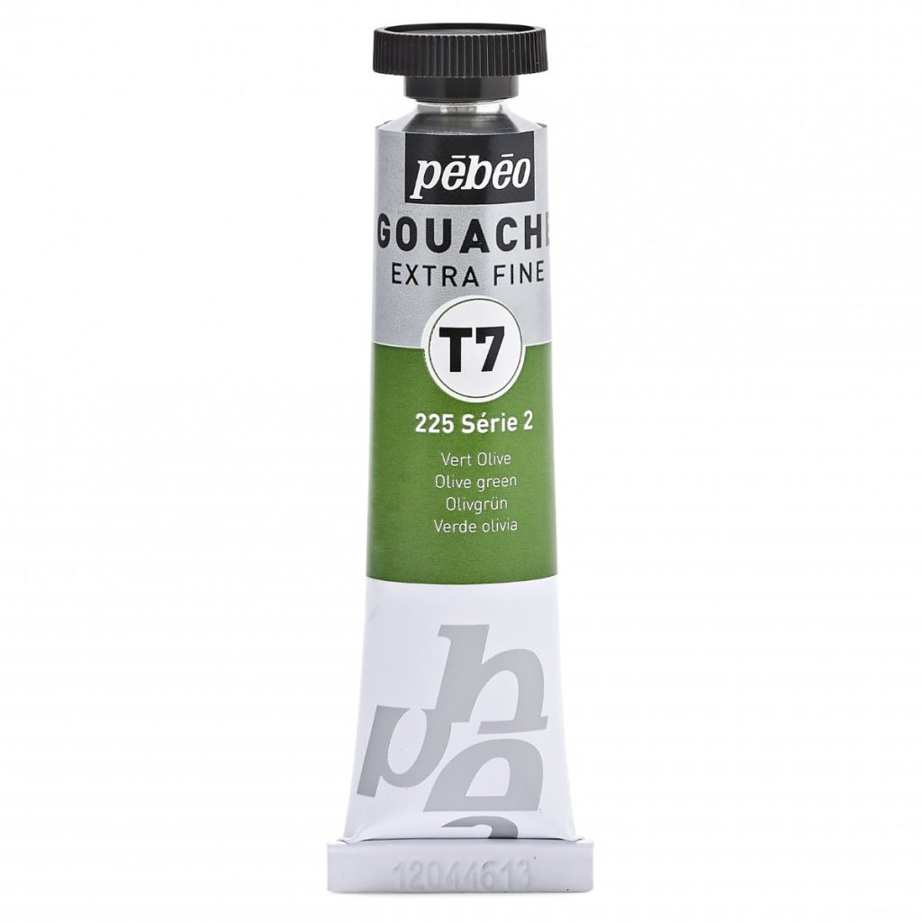 Pébéo GOUACHE T7 EXTRA FINE 20 ML VERT OLIVE Vue de face