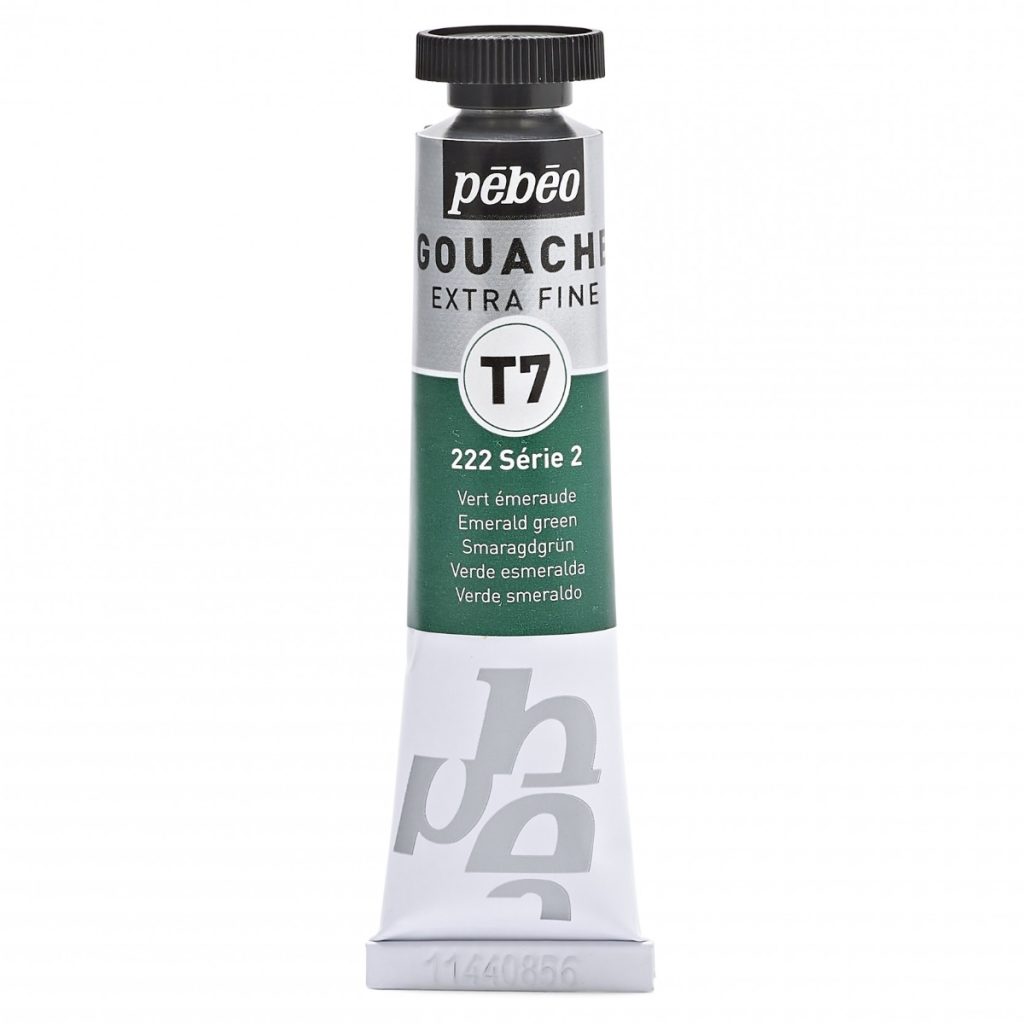Pébéo GOUACHE T7 EXTRA FINE 20 ML VERT EMERAUDE Vue de face