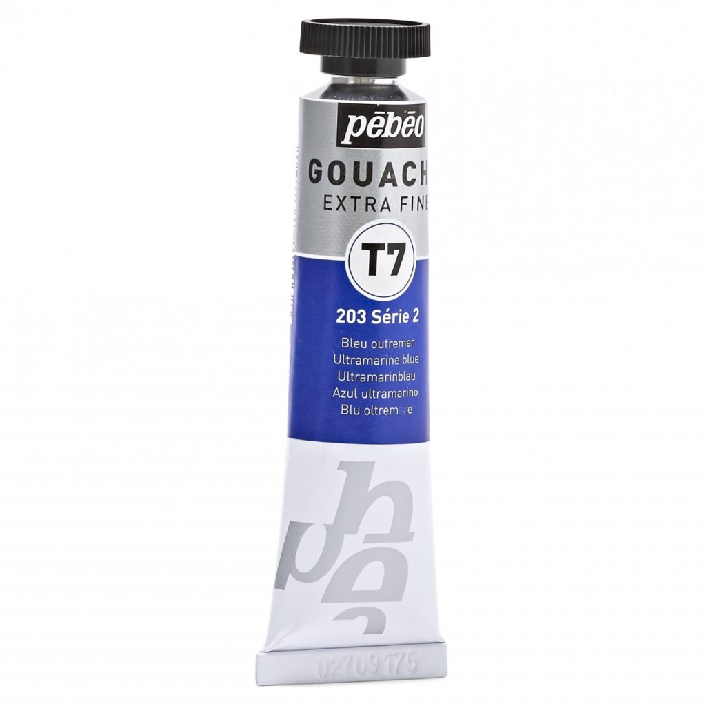 Pébéo GOUACHE T7 EXTRA FINE 20 ML BLEU OUTREMER Vue de droite