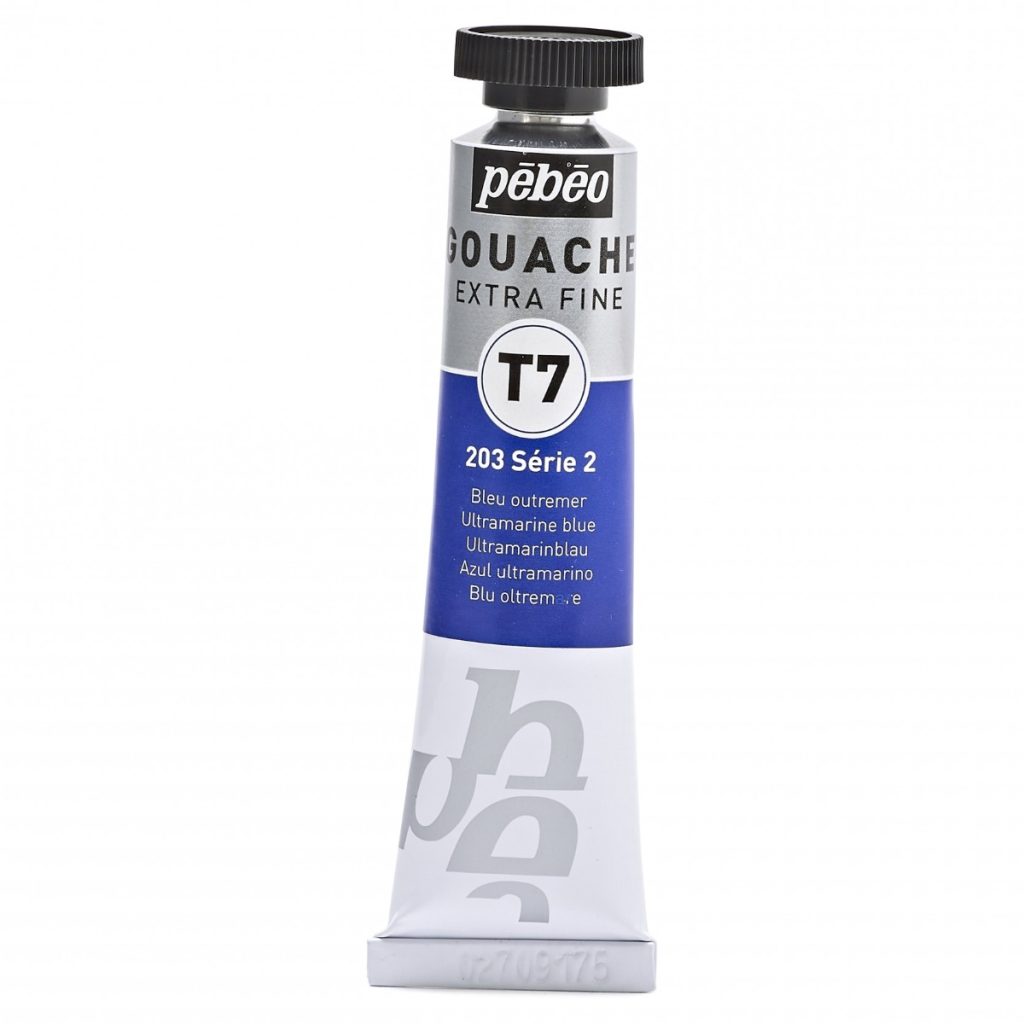Pébéo GOUACHE T7 EXTRA FINE 20 ML BLEU OUTREMER Vue de face