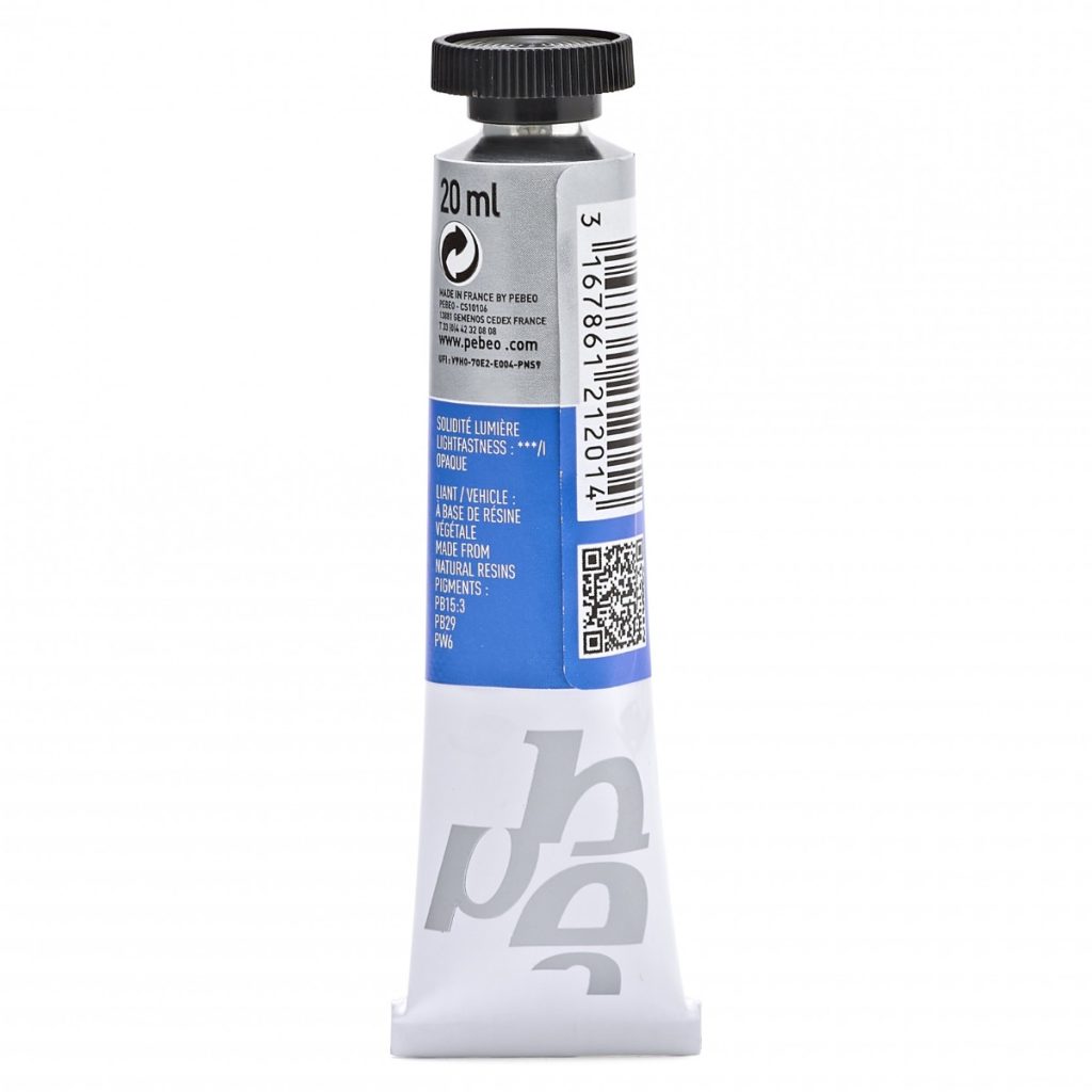 Pébéo GOUACHE T7 EXTRA FINE 20 ML BLEU COBALT FONCE IMITATION Vue de dos