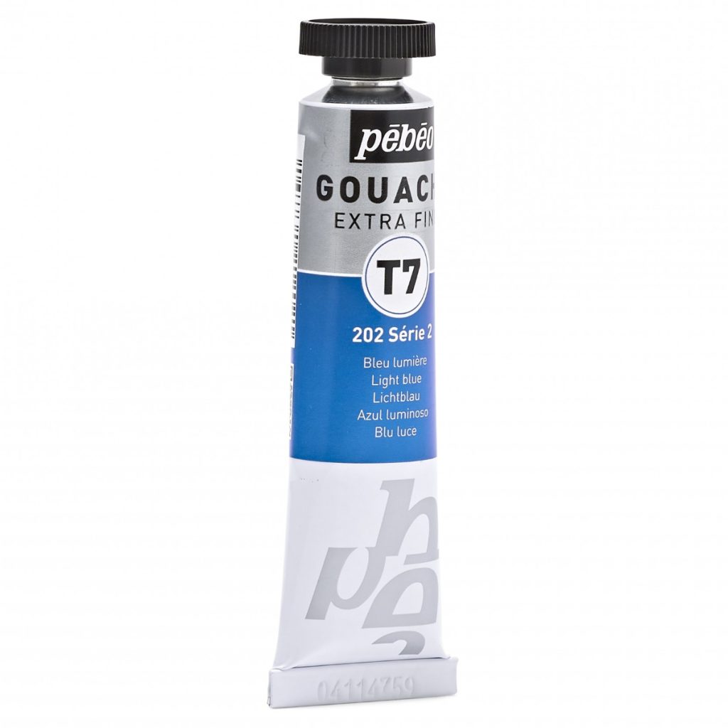 Pébéo GOUACHE T7 EXTRA FINE 20 ML BLEU LUMIÈRE Vue de droite