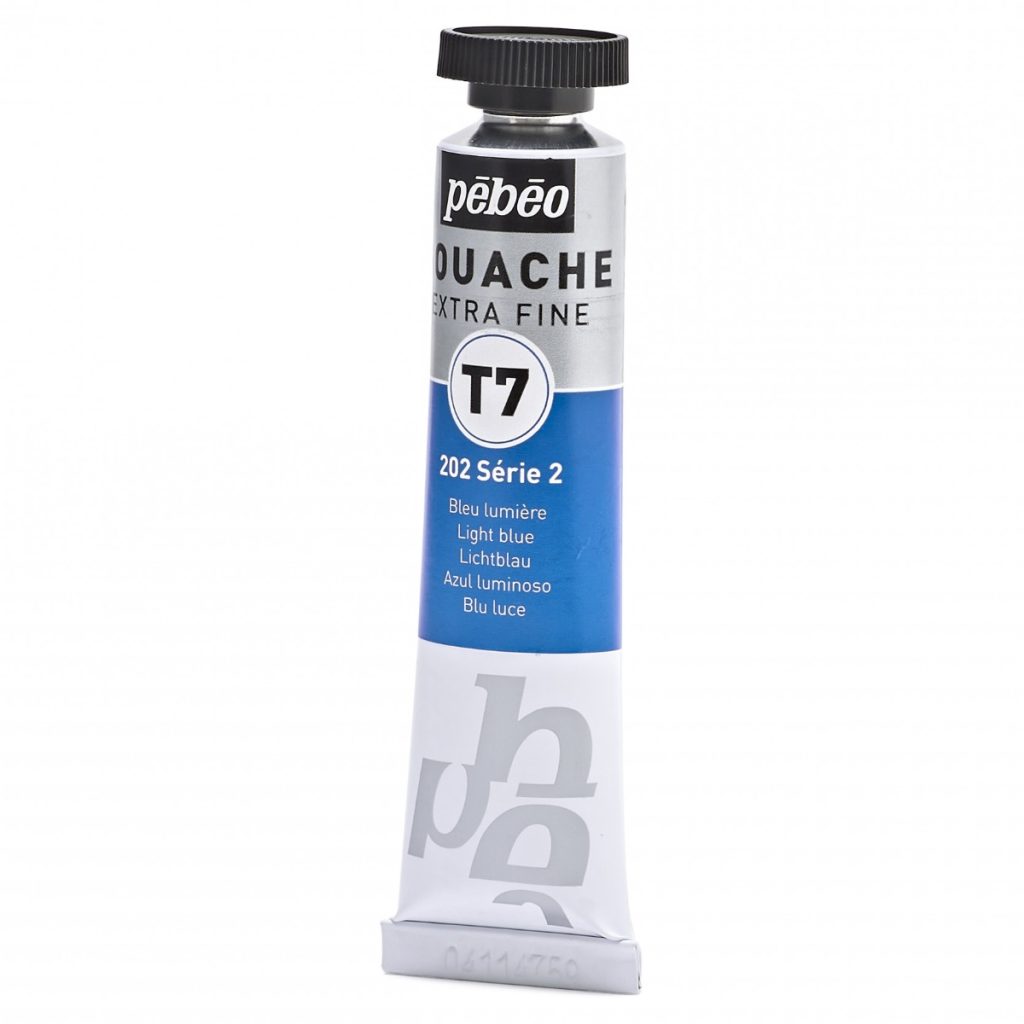 Pébéo GOUACHE T7 EXTRA FINE 20 ML BLEU LUMIÈRE Vue de gauche