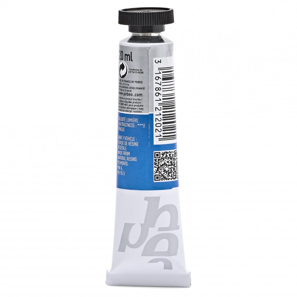 Pébéo GOUACHE T7 EXTRA FINE 20 ML BLEU LUMIÈRE Vue de dos