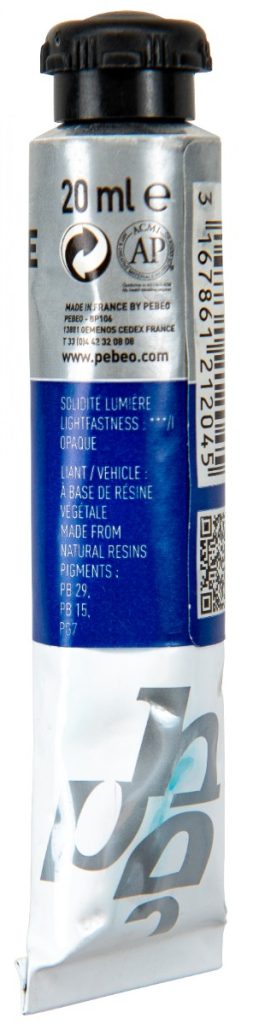 Pébéo GOUACHE T7 EXTRA FINE 20 ML BLEU DE PRUSSE Vue de dos