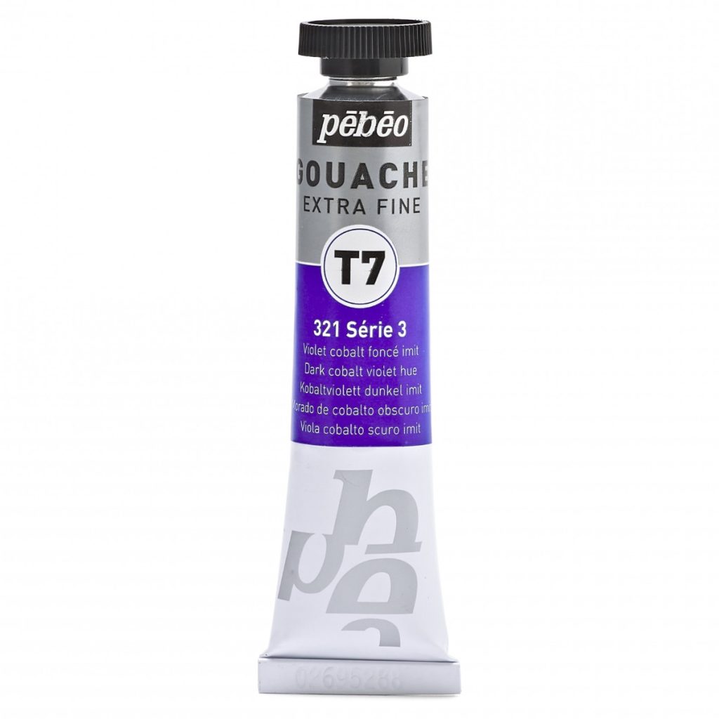Pébéo GOUACHE T7 EXTRA FINE 20 ML VIOLET COBALT FONCÉ IMITATION Vue de face
