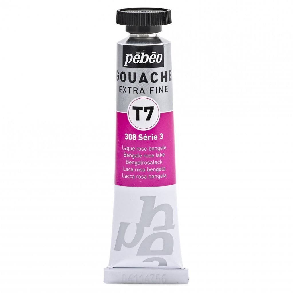 Pébéo GOUACHE T7 EXTRA FINE 20 ML LAQUE ROSE BENGALE Vue de face