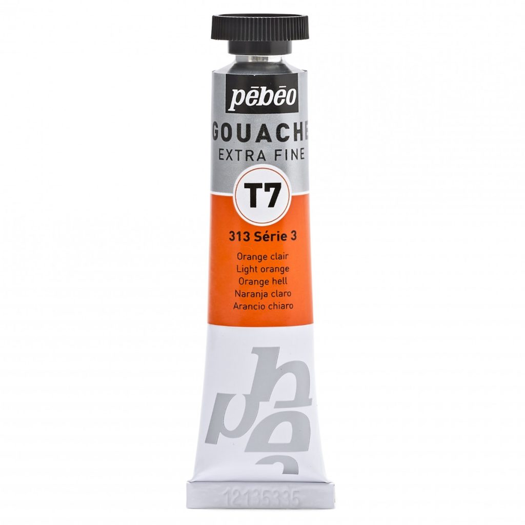 Pébéo GOUACHE T7 EXTRA FINE 20 ML ORANGE CLAIR Vue de face