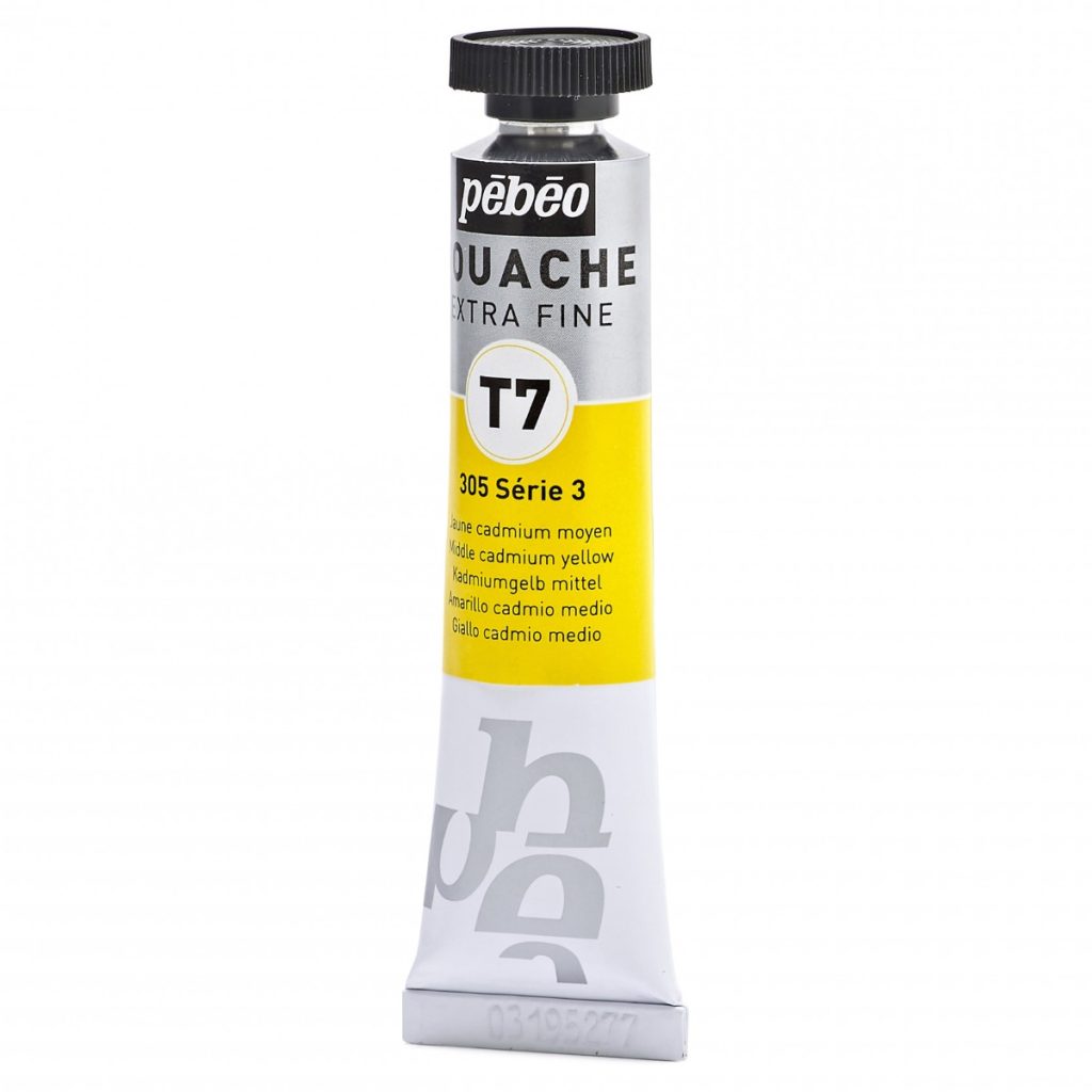 Pébéo GOUACHE T7 EXTRA FINE 20 ML JAUNE CADMIUM MOYEN Vue de gauche