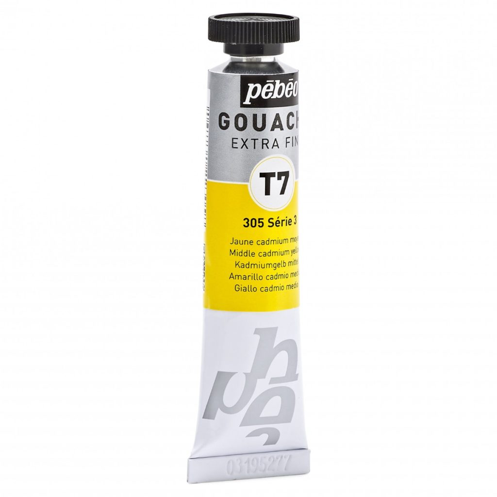 Pébéo GOUACHE T7 EXTRA FINE 20 ML JAUNE CADMIUM MOYEN Vue de droite