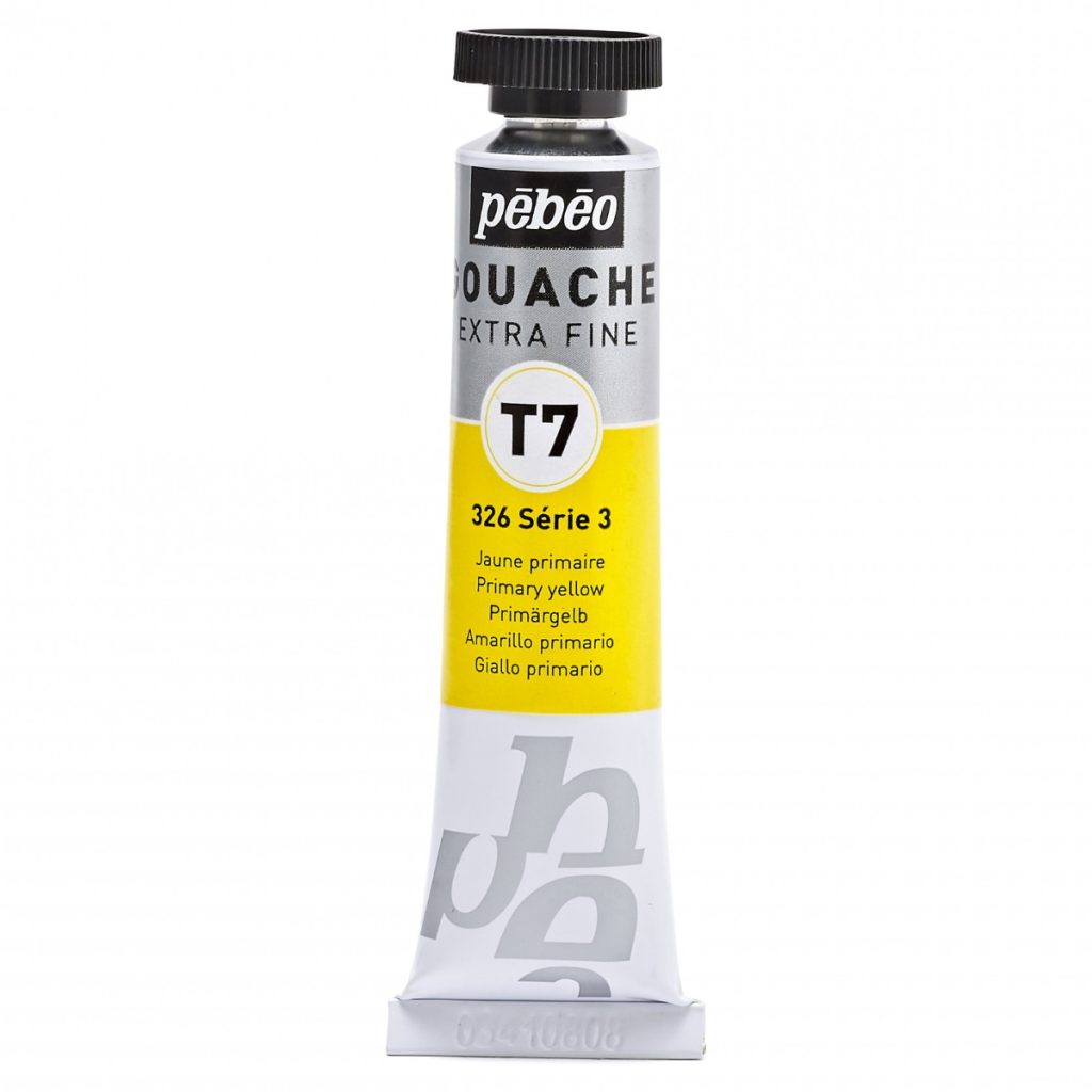 Pébéo GOUACHE T7 EXTRA FINE 20 ML JAUNE PRIMAIRE Vue de face