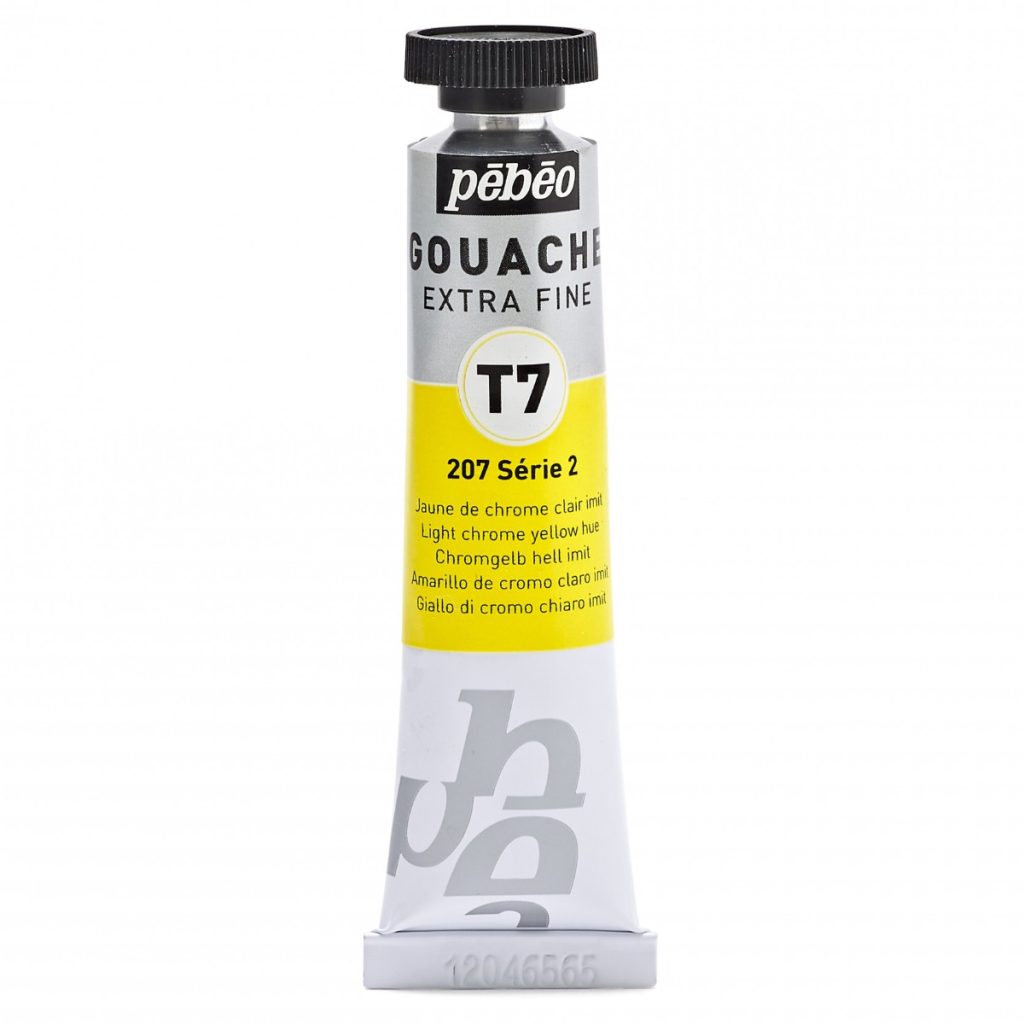 Pébéo GOUACHE T7 EXTRA FINE 20 ML JAUNE DE CHROME CLAIR IMITATION Vue de face