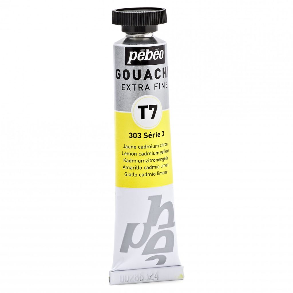 Pébéo GOUACHE T7 EXTRA FINE 20 ML JAUNE CADMIUM CITRON IMIT Vue de droite