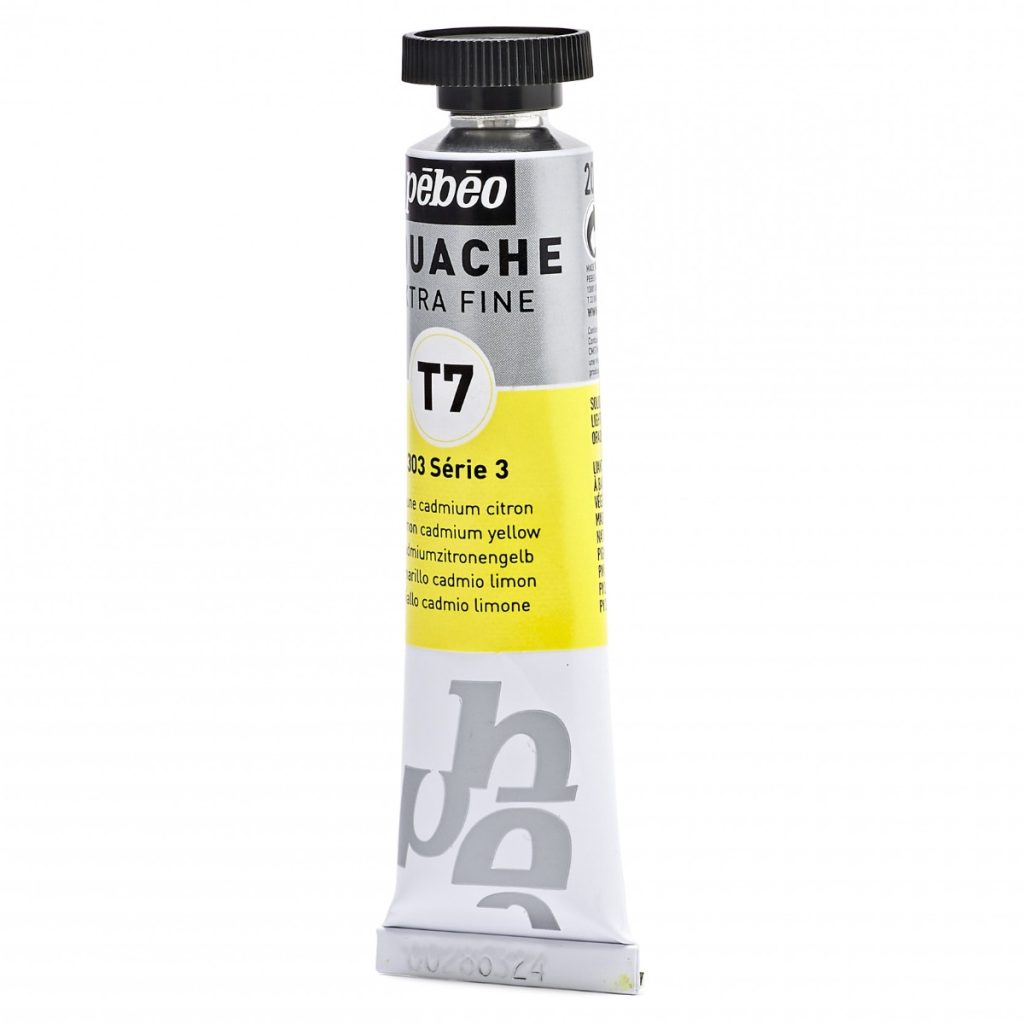 Pébéo GOUACHE T7 EXTRA FINE 20 ML JAUNE CADMIUM CITRON IMIT Vue de gauche