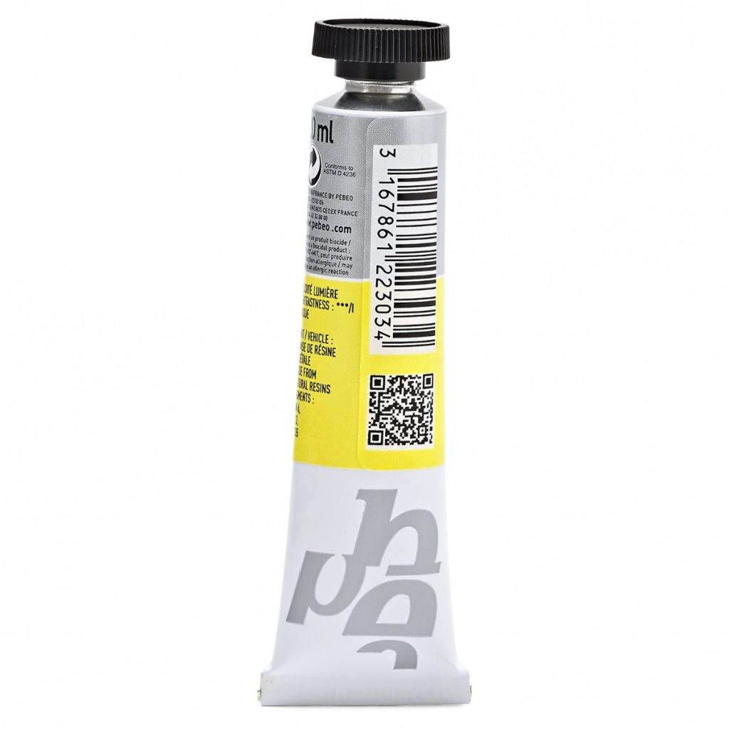Pébéo GOUACHE T7 EXTRA FINE 20 ML JAUNE CADMIUM CITRON IMIT Vue de dos