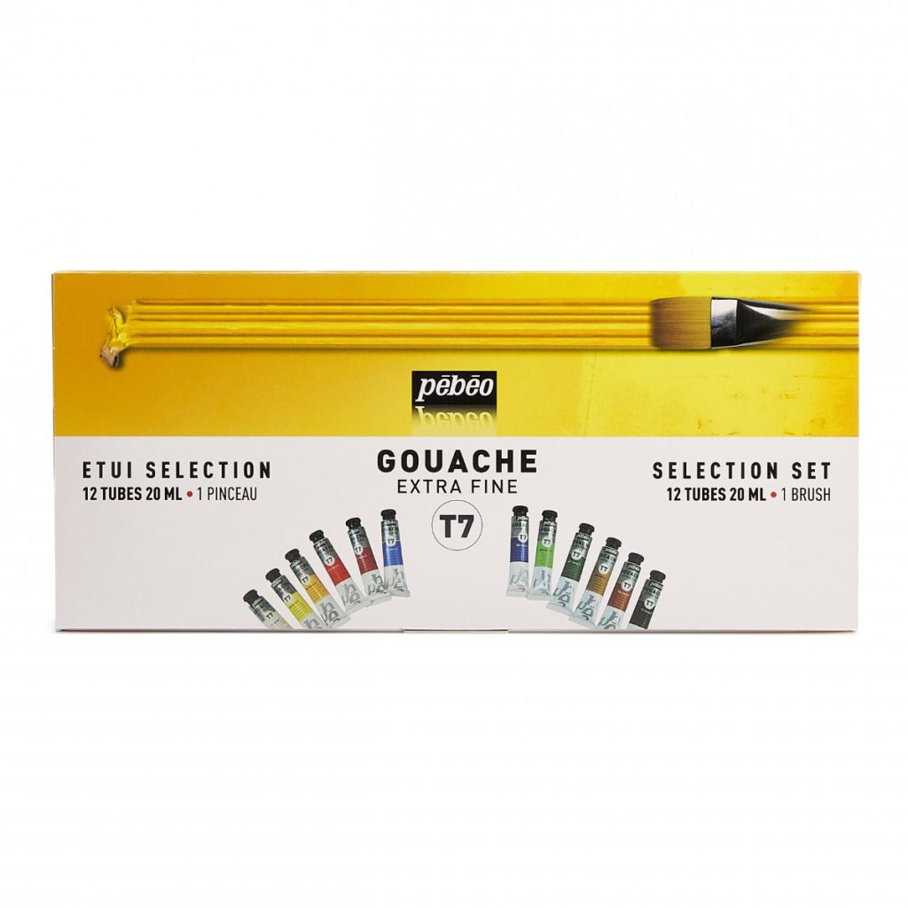 Pébéo GOUACHE T7 EXTRA FINE ETUI SELECTION 12X20 ML Vue de face
