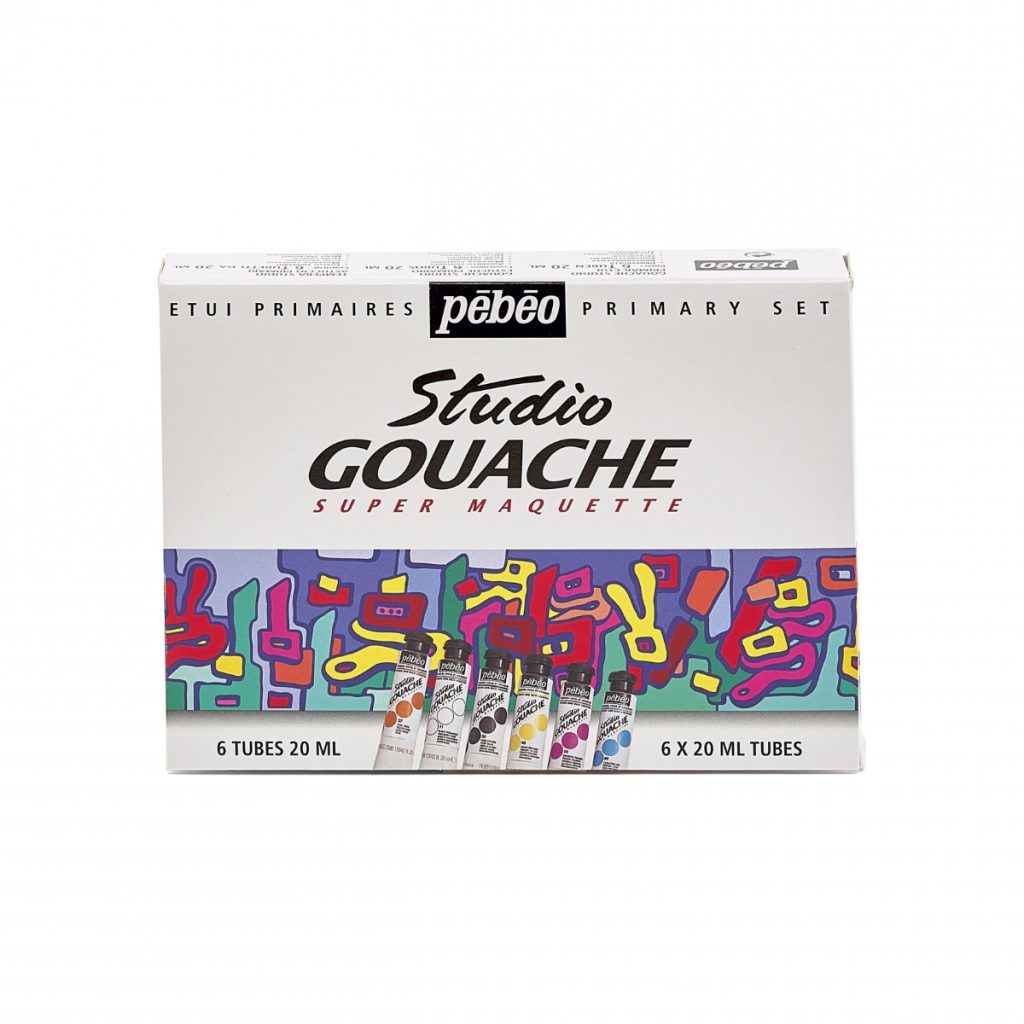 Pébéo STUDIO GOUACHE ETUI PRIMAIRES 6 TUBES 20 ML Vue de face