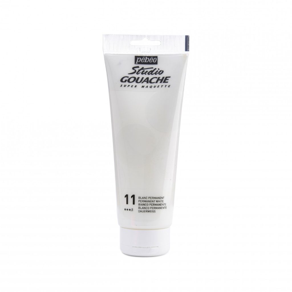 Pébéo STUDIO GOUACHE 220 ML BLANC PERMANENT Vue de face