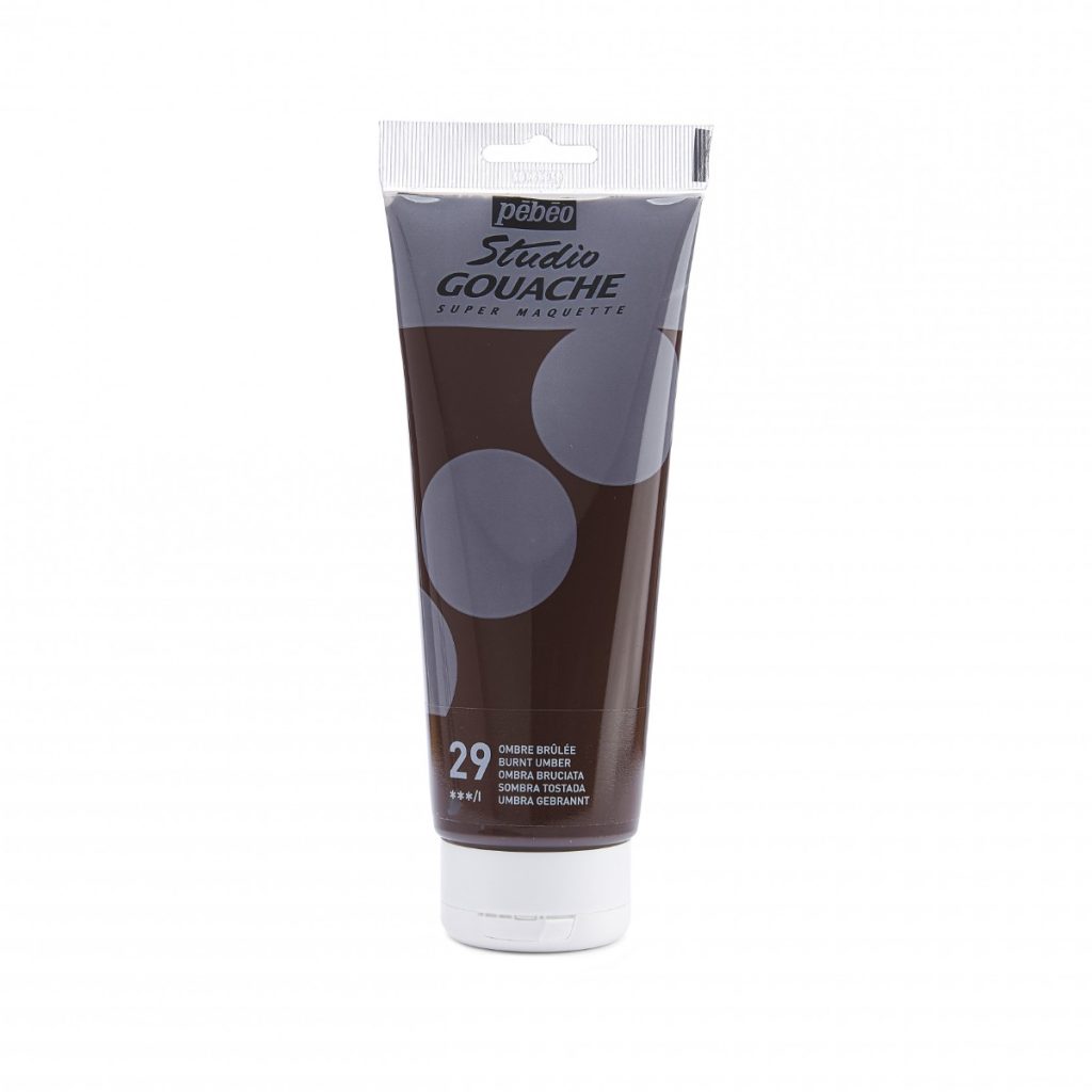 Pébéo STUDIO GOUACHE 220 ML OMBRE BRULEE Vue de face