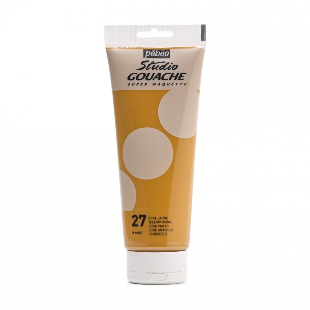 Pébéo STUDIO GOUACHE 220 ML OCRE JAUNE Vue de face