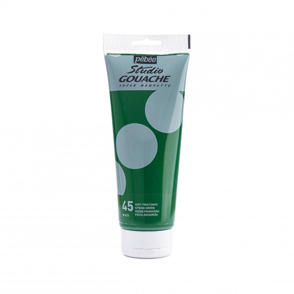 Pébéo STUDIO GOUACHE 220 ML VERT PRINTEMPS Vue de face