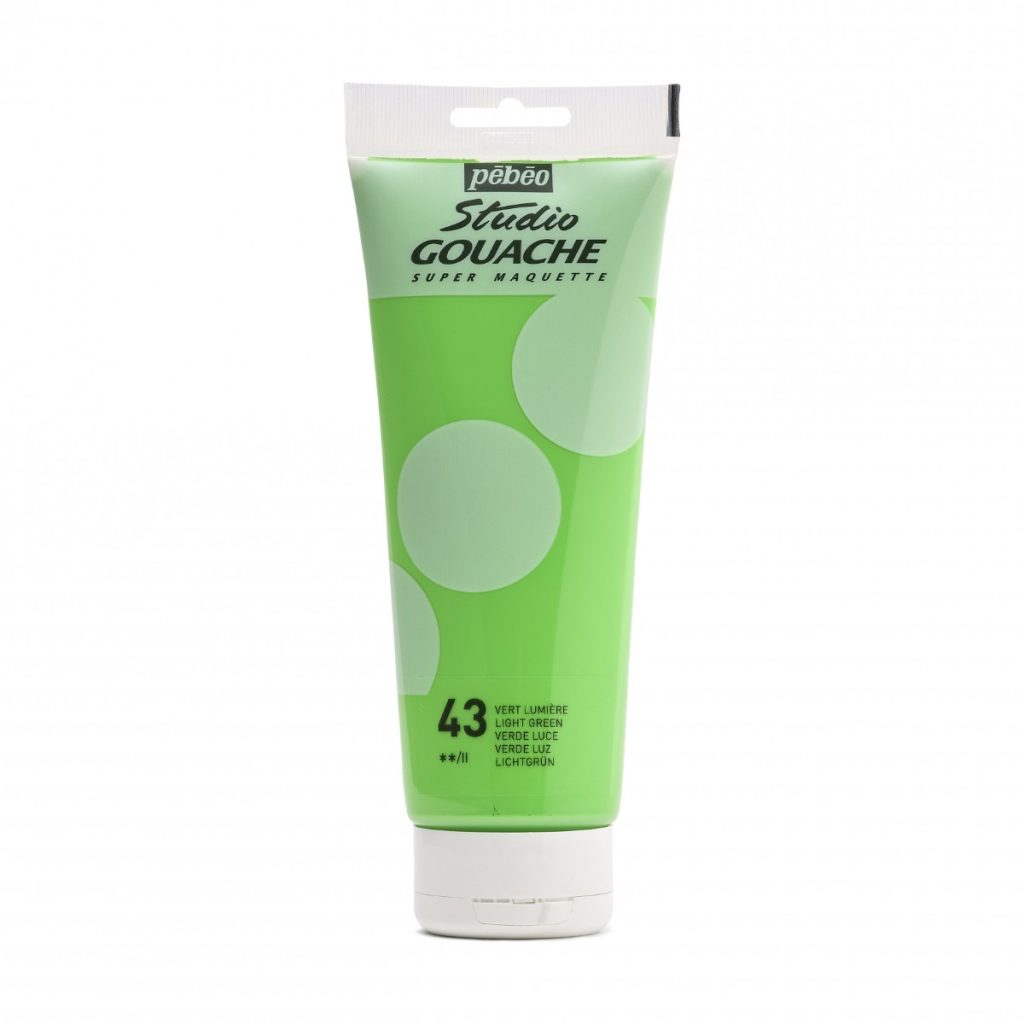 Pébéo STUDIO GOUACHE 220 ML VERT LUMIERE Vue de face