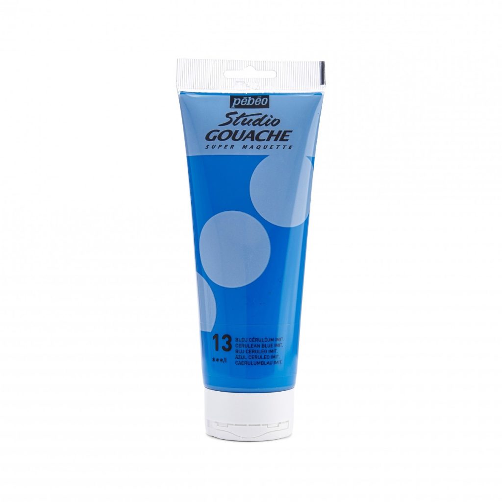Pébéo STUDIO GOUACHE 220 ML BLEU CERULEUM Vue de face