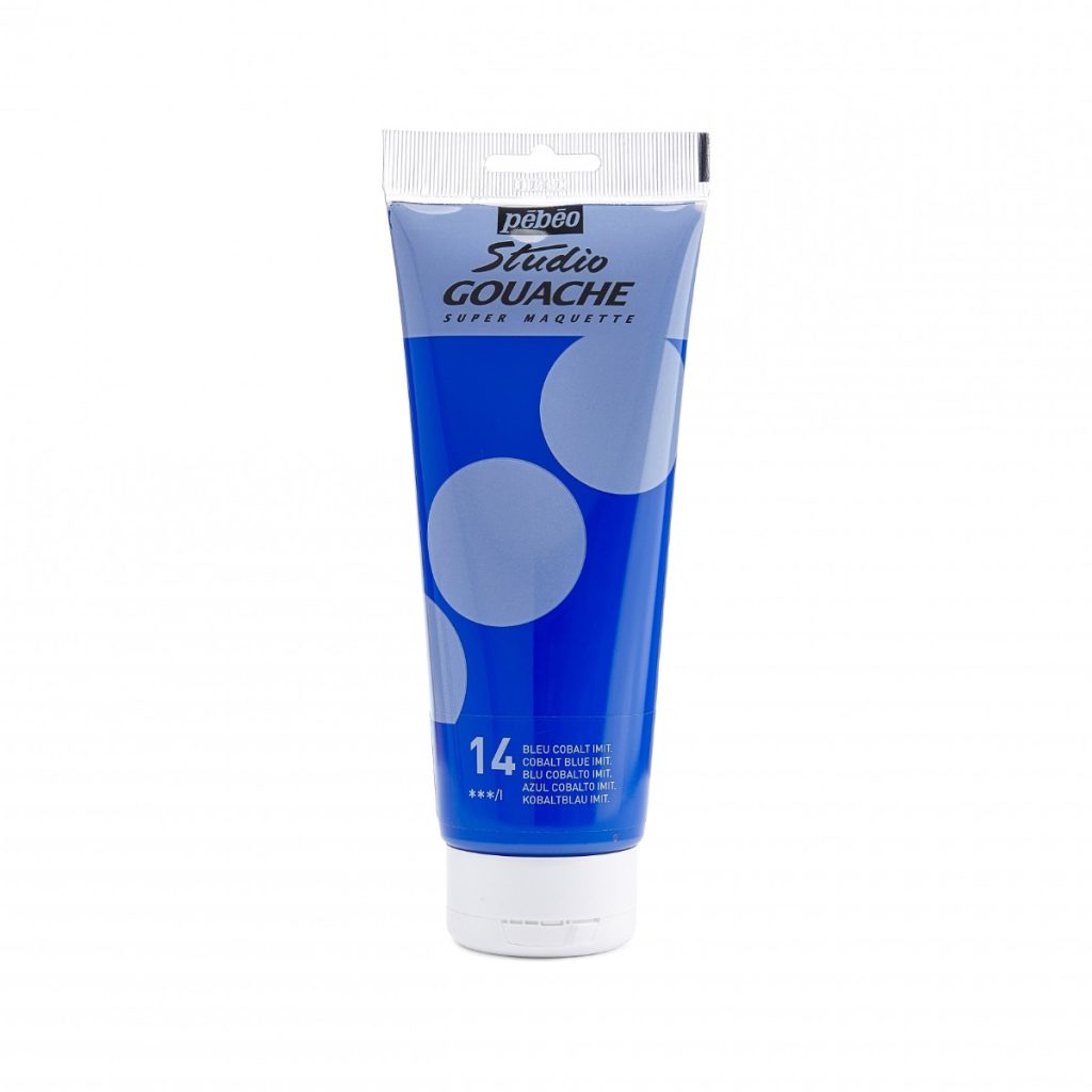 Pébéo STUDIO GOUACHE 220 ML BLEU COBALT IMITATION Vue de face