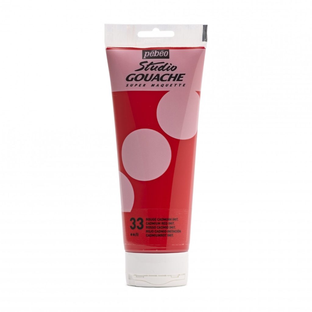 Pébéo STUDIO GOUACHE 220 ML ROUGE CADMIUM IMITATION Vue de face