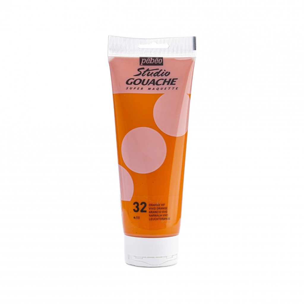 Pébéo STUDIO GOUACHE 220 ML ORANGE VIF Vue de face