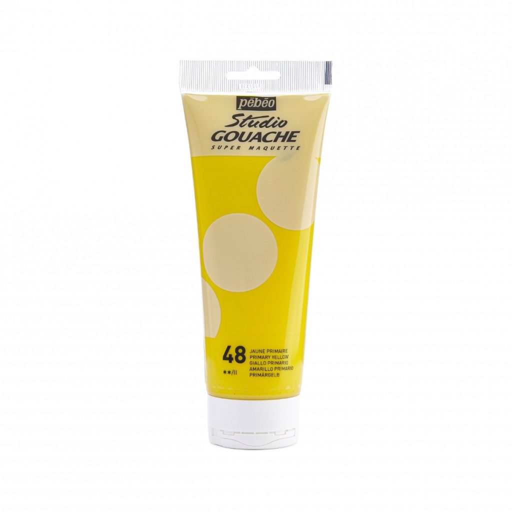 Pébéo STUDIO GOUACHE 220 ML JAUNE PRIMAIRE Vue de face