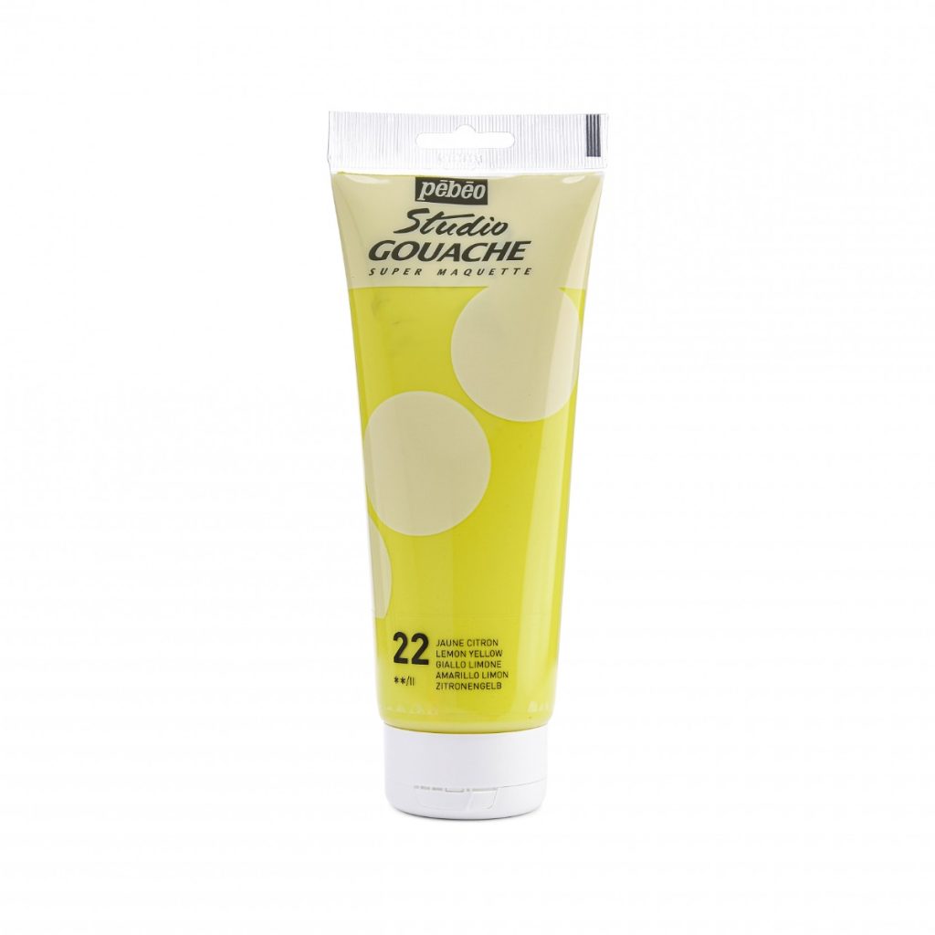 Pébéo STUDIO GOUACHE 220 ML JAUNE CITRON Vue de face