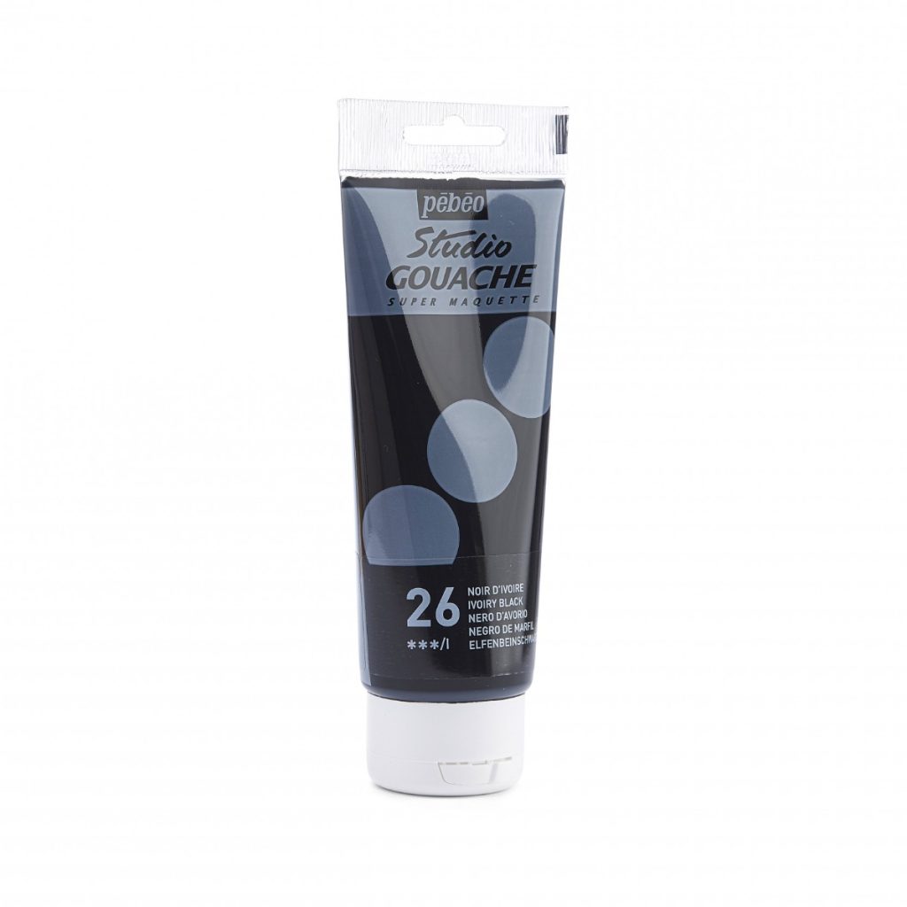 Pébéo STUDIO GOUACHE 100 ML NOIR D'IVOIRE Vue de droite