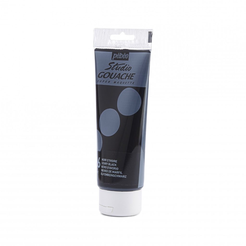 Pébéo STUDIO GOUACHE 100 ML NOIR D'IVOIRE Vue de gauche