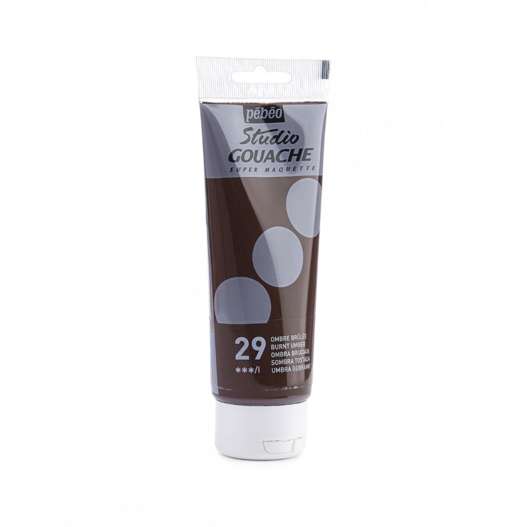 Pébéo STUDIO GOUACHE 100 ML OMBRE BRULEE Vue de droite