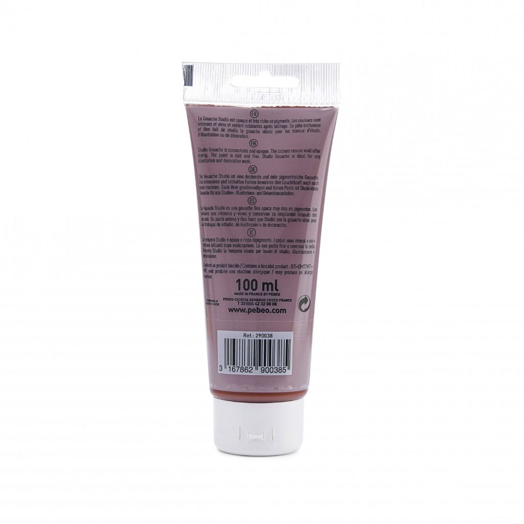 Pébéo STUDIO GOUACHE 100 ML SIENNE BRULEE Vue de dos