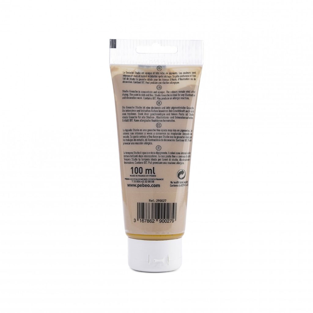 Pébéo STUDIO GOUACHE 100 ML OCRE JAUNE Vue de dos