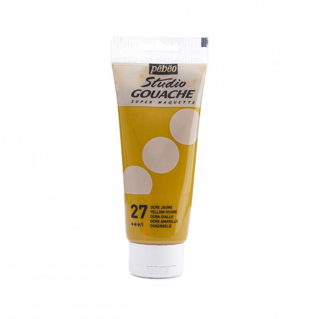 Pébéo STUDIO GOUACHE 100 ML OCRE JAUNE Vue de face