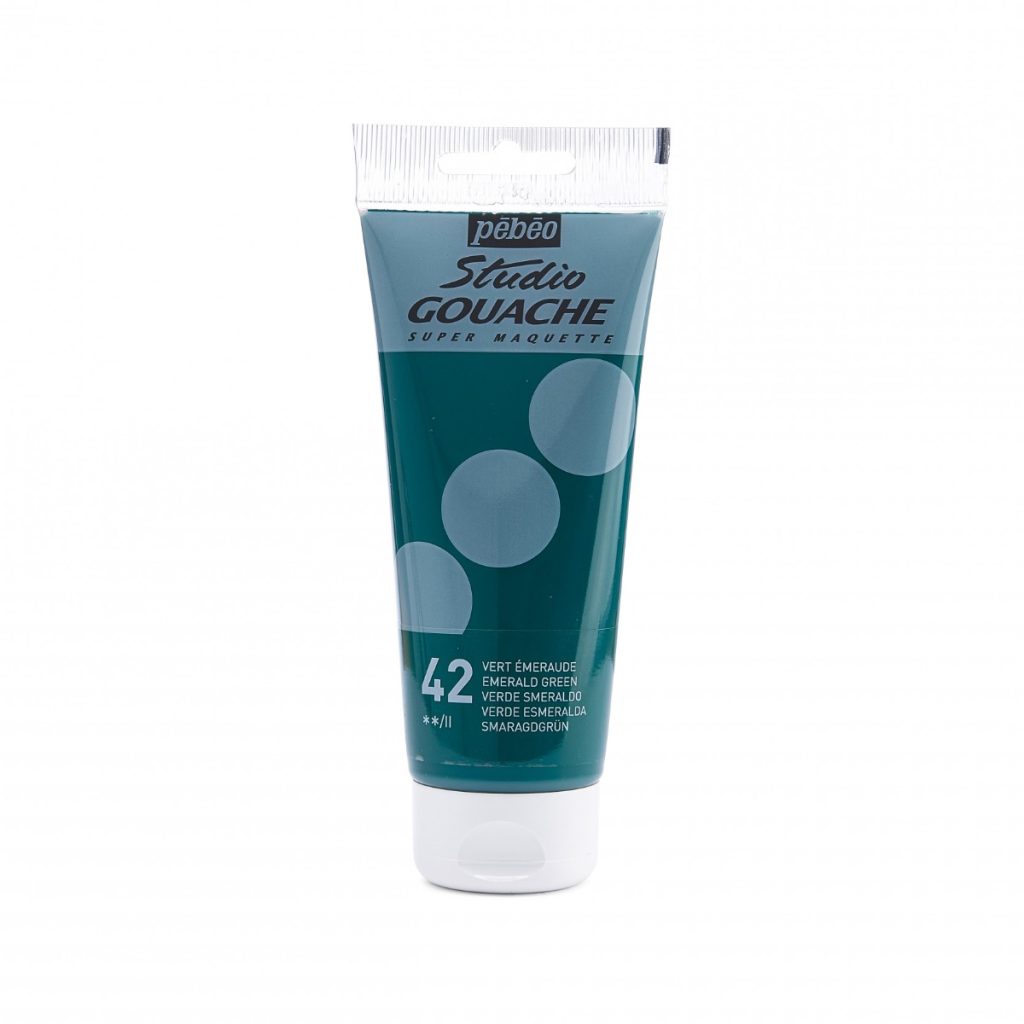 Pébéo STUDIO GOUACHE 100 ML VERT EMERAUDE Vue de face