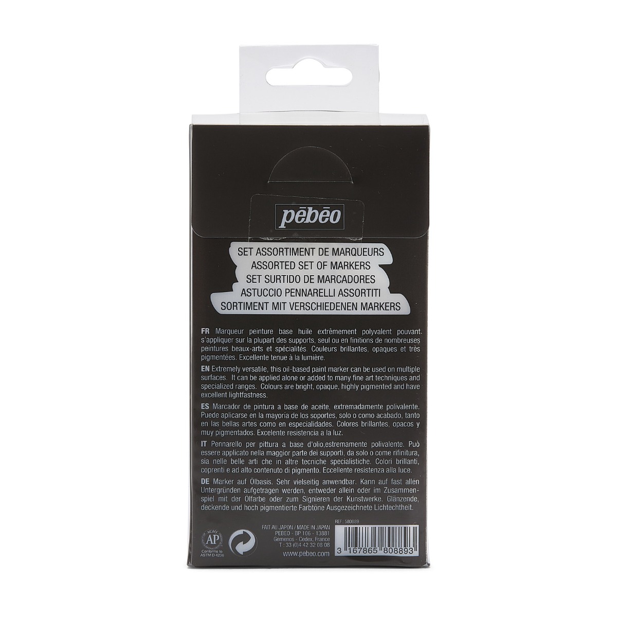 Pébéo Set Marqueur à l'Huile 4ARTIST MARKER SET 10X4 MM Vue de dos