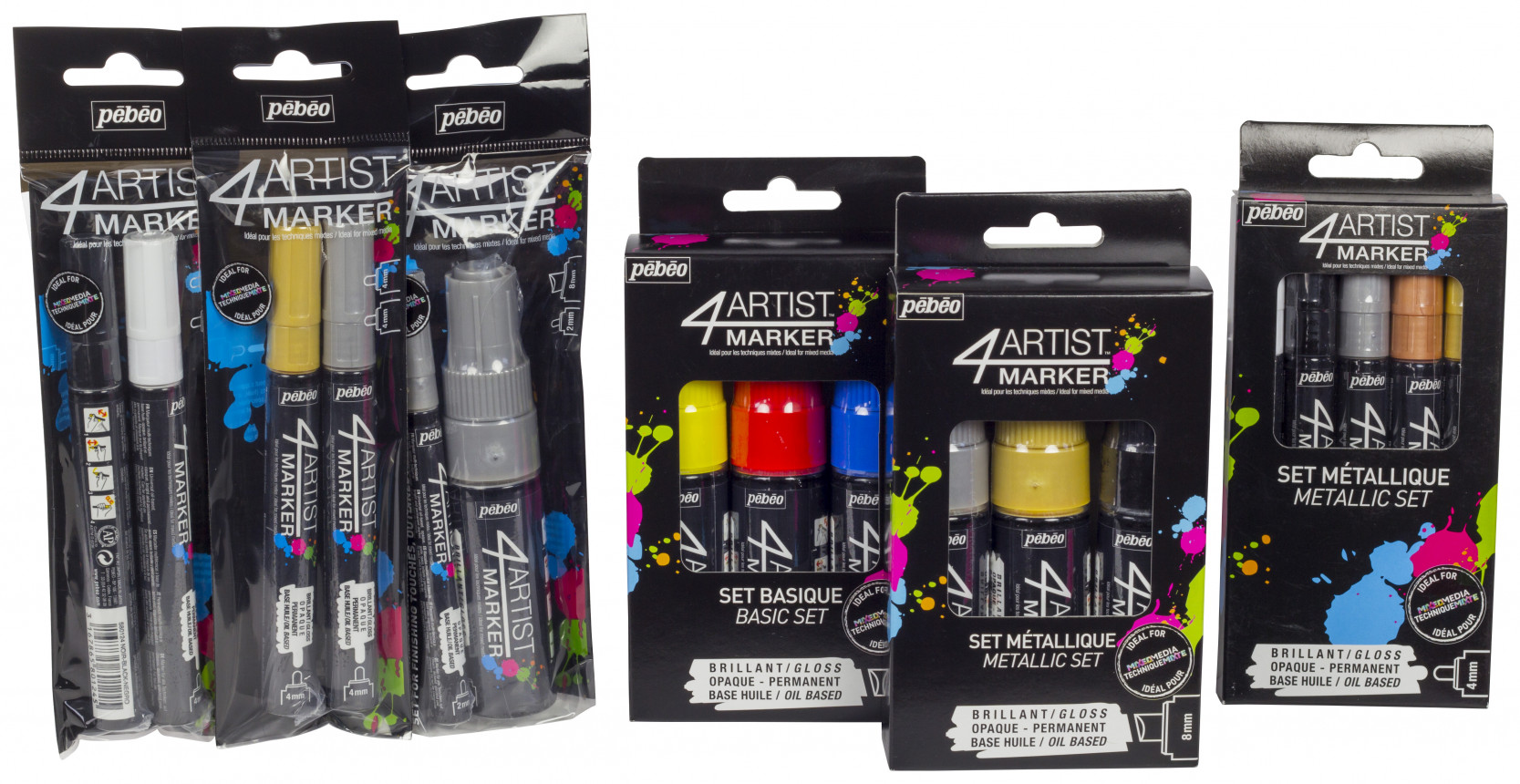 Pébéo Set Marqueurs à l'Huile 4ARTIST MARKER SET DUO 4 MM+4 MM OR + ARGENT Photo de la gamme