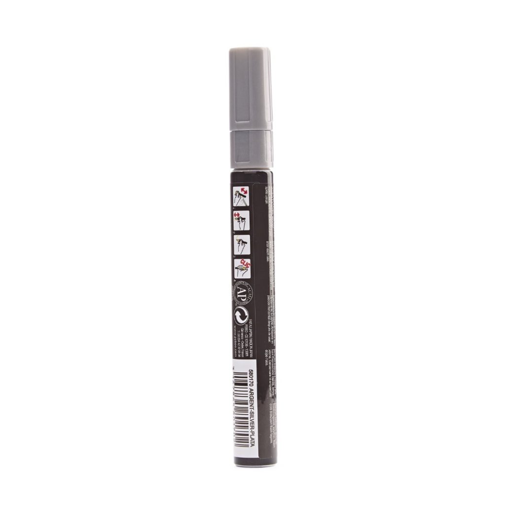 Pébéo Marqueur à l'Huile 4ARTIST MARKER 4 MM RONDE ARGENT Vue de dos