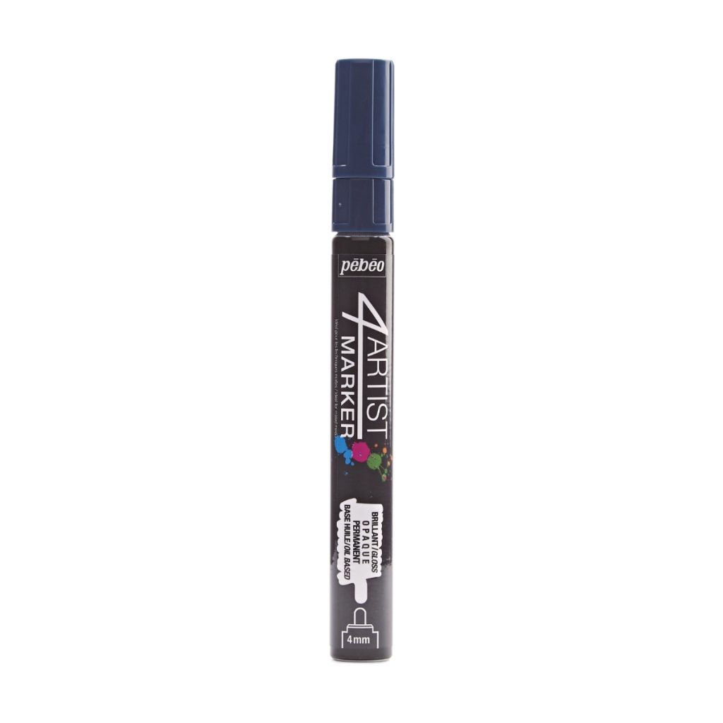 Pébéo Marqueur à l'Huile 4ARTIST MARKER 4 MM RONDE BLEU PROFOND Vue de face