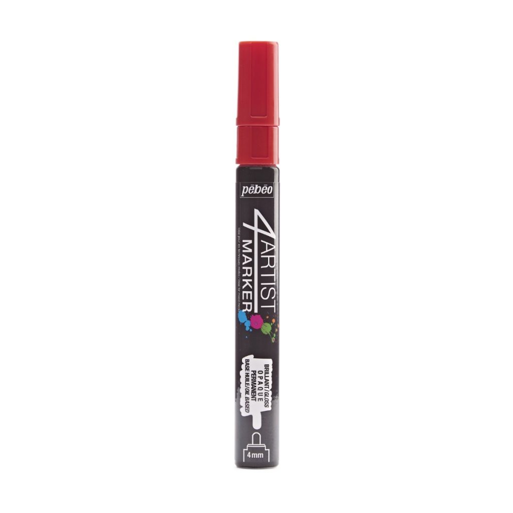 Pébéo Marqueur à l'Huile 4ARTIST MARKER 4 MM RONDE ROUGE Vue de face